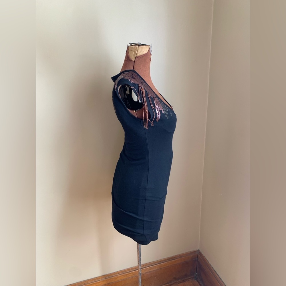 Alythea little black dress, sequins and fringe dress festival - Picture 5 of 10